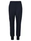 Stella Mccartney Navy Blue Wool Flannel Jogger