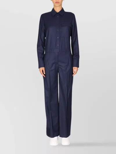 Stella Mccartney Wool Jumpsuit With Pockets And Collar