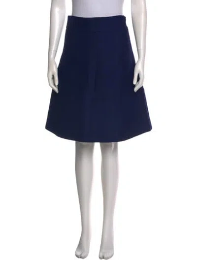 Pre-owned Stella Mccartney Wool Knee-length Skirt In Blue