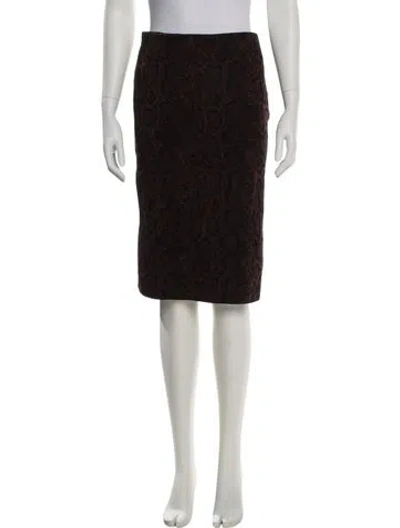 Pre-owned Stella Mccartney Wool Knee-length Skirt In Brown