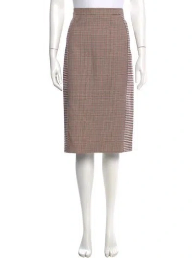Pre-owned Stella Mccartney Wool Knee-length Skirt In Burgundy