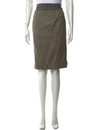 Pre-owned Stella Mccartney Wool Knee-length Skirt In Green