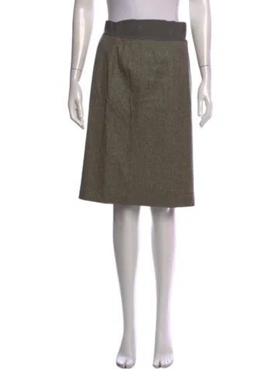 Pre-owned Stella Mccartney Wool Knee-length Skirt In Green