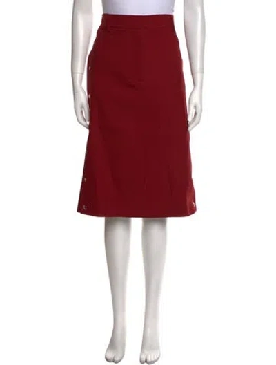 Pre-owned Stella Mccartney Wool Knee-length Skirt In Red