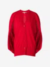 Stella Mccartney Long-sleeved Cardigan In Flowing Puffed Sleeves