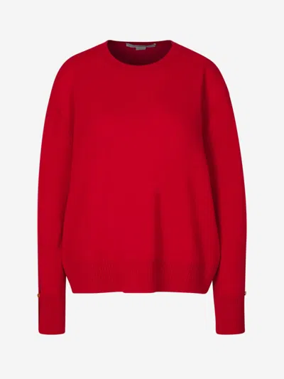Stella Mccartney Wool Knitted Sweater In Red