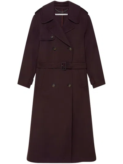 Stella Mccartney Wool Long Coat In Brown