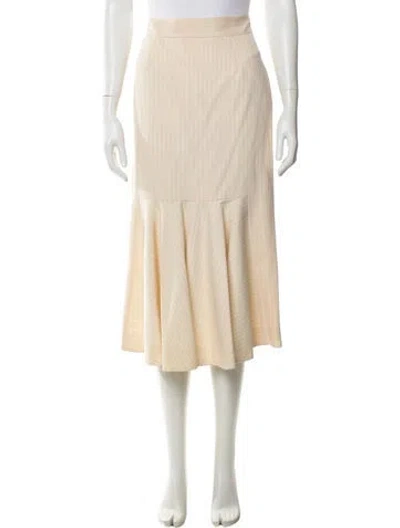 Pre-owned Stella Mccartney Wool Long Skirt W/ Tags In Neutral