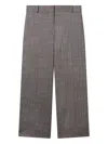 Stella Mccartney Checked Wide Leg Trousers With Back Pocket In Gray