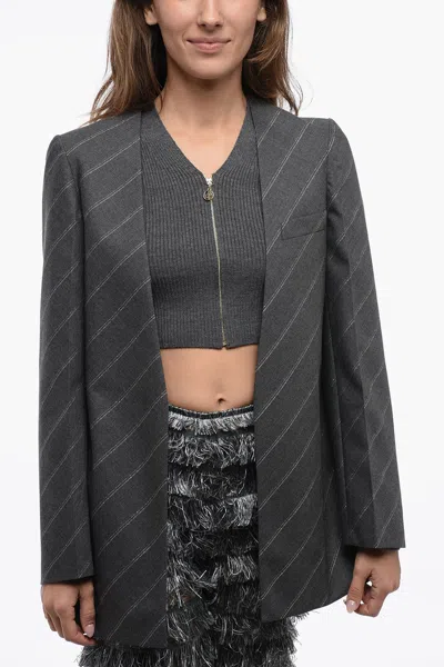 Stella Mccartney Wool Blazer In Grey