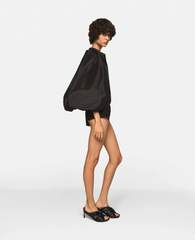 Stella Mccartney Wool Micro Shorts In Midnight Black