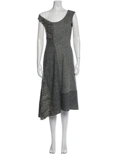 Pre-owned Stella Mccartney Wool Midi Length Dress In Gray