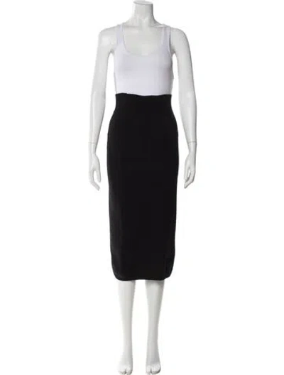 Pre-owned Stella Mccartney Wool Midi Length Skirt In Black