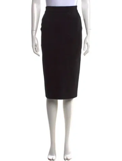 Pre-owned Stella Mccartney Wool Midi Length Skirt In Black