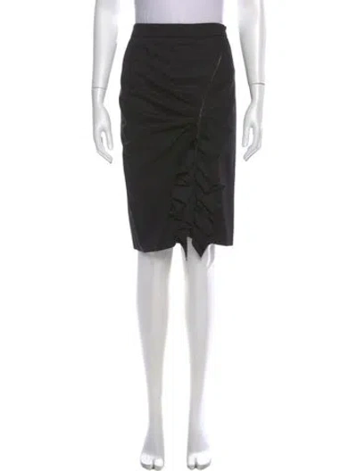 Pre-owned Stella Mccartney Wool Midi Length Skirt In Black