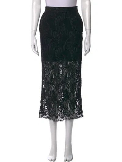 Pre-owned Stella Mccartney Wool Midi Length Skirt In Black