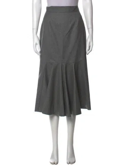 Pre-owned Stella Mccartney Wool Midi Length Skirt In Gray