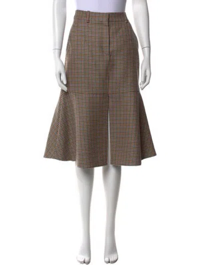 Pre-owned Stella Mccartney Wool Midi Length Skirt In Neutrals