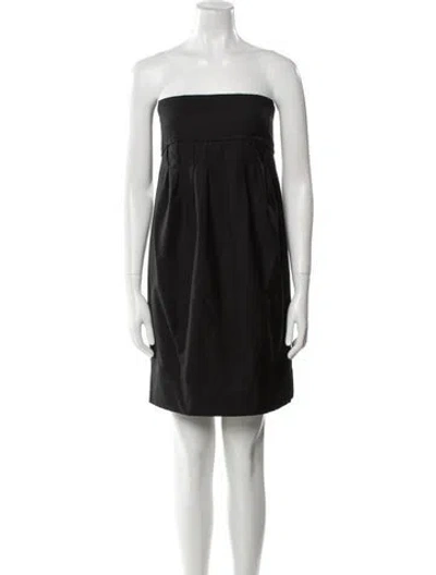 Pre-owned Stella Mccartney Wool Mini Dress In Black