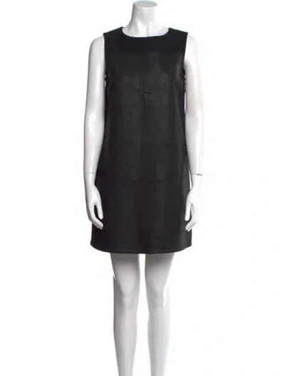 Pre-owned Stella Mccartney Wool Mini Dress In Black