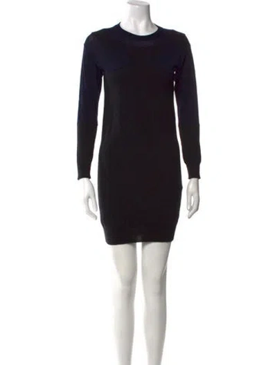 Pre-owned Stella Mccartney Wool Mini Dress In Black