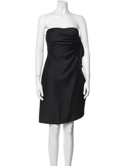 Pre-owned Stella Mccartney Wool Mini Dress In Black
