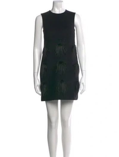 Pre-owned Stella Mccartney Wool Mini Dress In Black