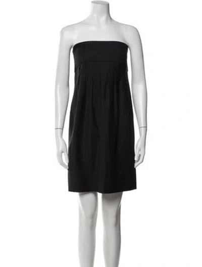 Pre-owned Stella Mccartney Wool Mini Dress In Black
