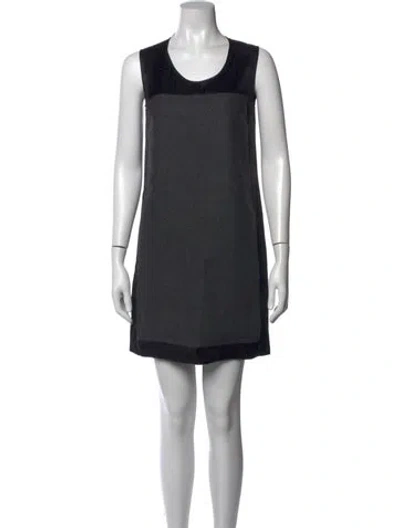 Pre-owned Stella Mccartney Wool Mini Dress In Black