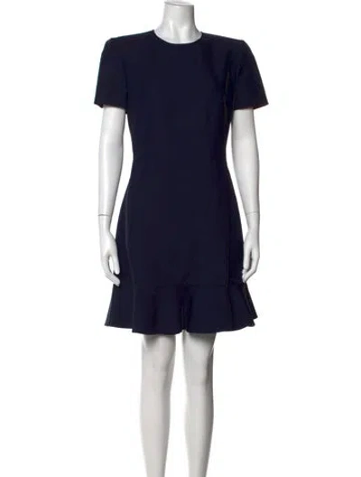 Pre-owned Stella Mccartney Wool Mini Dress In Blue