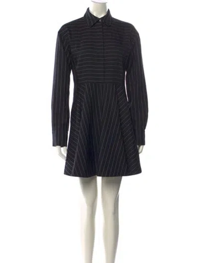 Pre-owned Stella Mccartney Wool Mini Dress In Blue