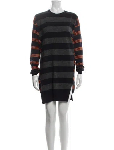 Pre-owned Stella Mccartney Wool Mini Dress In Blue