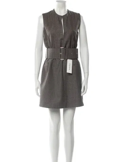 Pre-owned Stella Mccartney Wool Mini Dress In Brown