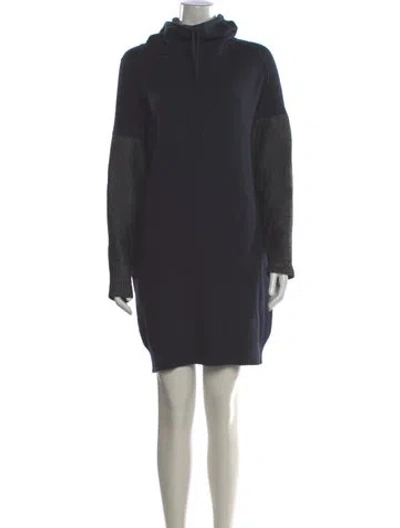 Pre-owned Stella Mccartney Wool Mini Dress In Gray