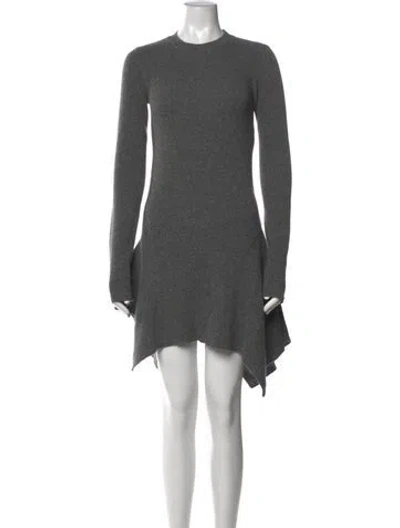Pre-owned Stella Mccartney Wool Mini Dress In Grey