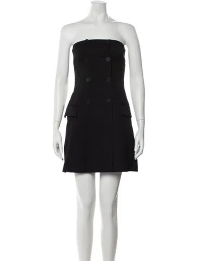 Pre-owned Stella Mccartney Wool Mini Dress W/ Tags In Black