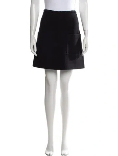Pre-owned Stella Mccartney Wool Mini Skirt In Black