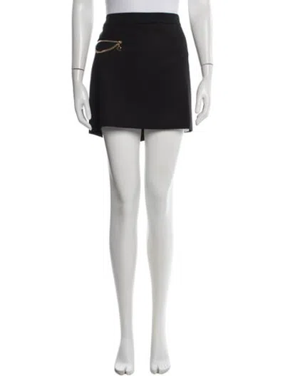 Pre-owned Stella Mccartney Wool Mini Skirt In Black