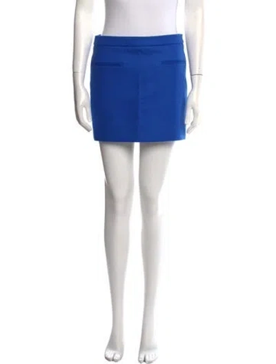 Pre-owned Stella Mccartney Wool Mini Skirt In Blue