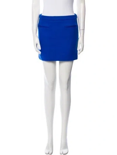 Pre-owned Stella Mccartney Wool Mini Skirt In Blue