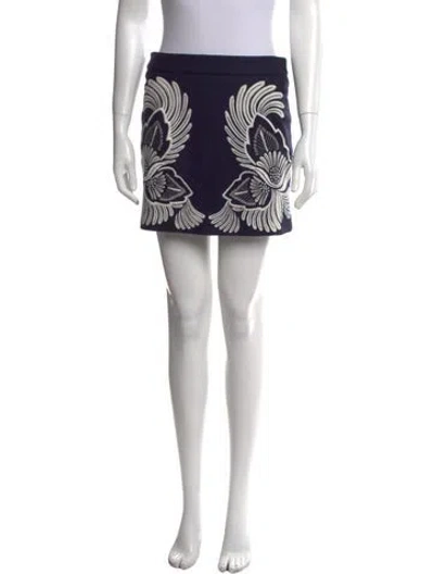 Pre-owned Stella Mccartney Wool Mini Skirt In Blue