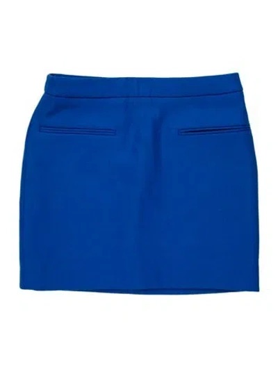 Pre-owned Stella Mccartney Wool Mini Skirt In Blue