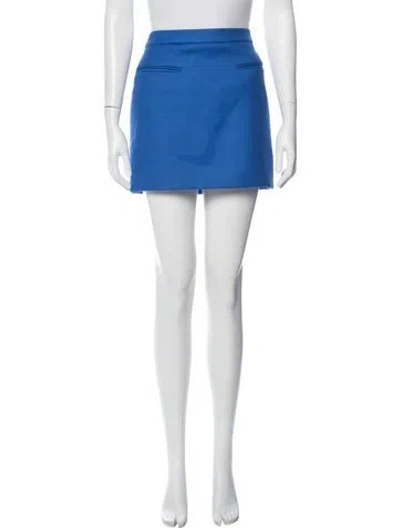 Pre-owned Stella Mccartney Wool Mini Skirt In Blue