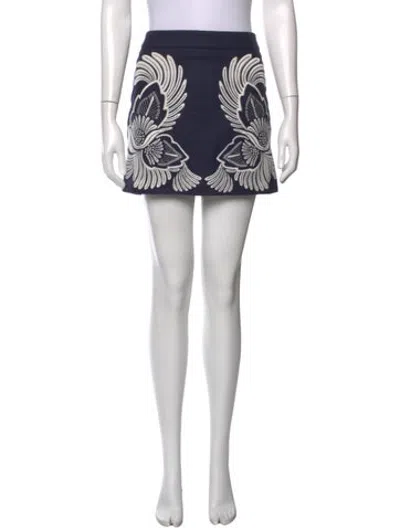Pre-owned Stella Mccartney Wool Mini Skirt In Blue