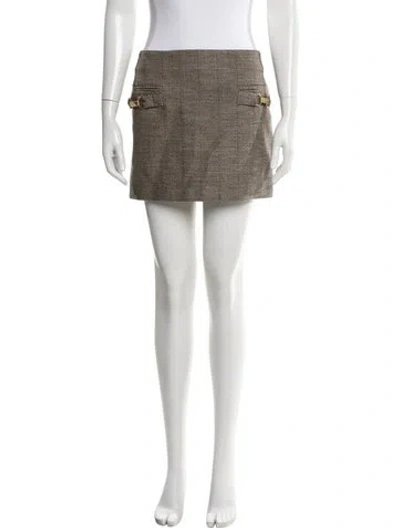 Pre-owned Stella Mccartney Wool Mini Skirt W/ Tags In Neutral