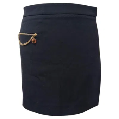 Pre-owned Stella Mccartney Wool Miniskirt Size 38 In Black