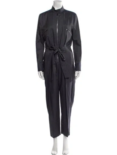 Pre-owned Stella Mccartney Wool Mock Neck Jumpsuit In Blue