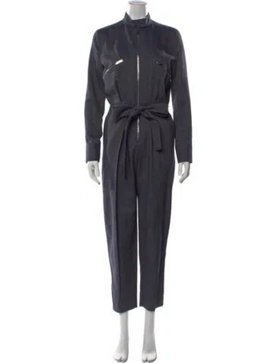 Pre-owned Stella Mccartney Wool Mock Neck Jumpsuit In Blue