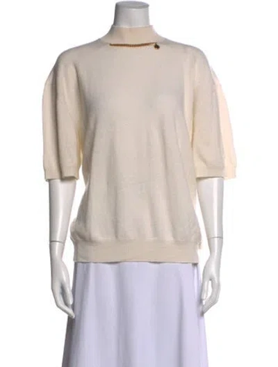 Pre-owned Stella Mccartney Wool Mock Neck Sweater In Neutral