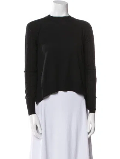 Pre-owned Stella Mccartney Wool Mock Neck Sweatshirt In Black